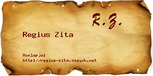 Regius Zita névjegykártya