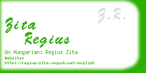 zita regius business card